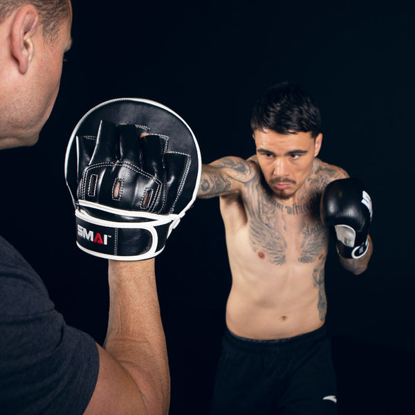 George Kambosos Punching the SMAI Essentials Boxing Mitt