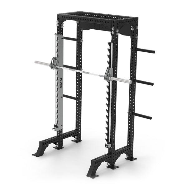universal smith machine insert installed on a compact power rack