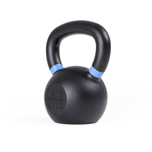 Cast Iron Kettlebell 26LB Light Blue Back View