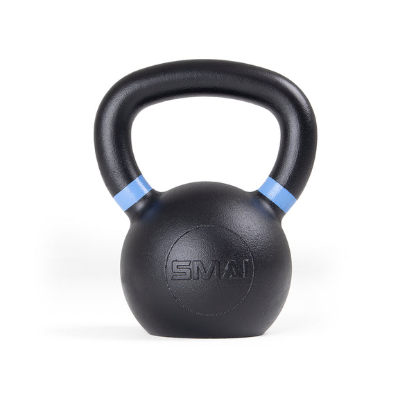 Cast Iron Kettlebell 26LB Light Blue Back View