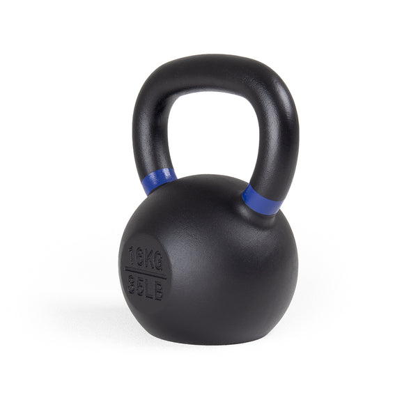 Cast Iron Kettlebell 35LB Blue Back View