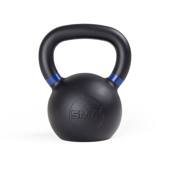 Cast Iron Kettlebell 35LB Blue Back View