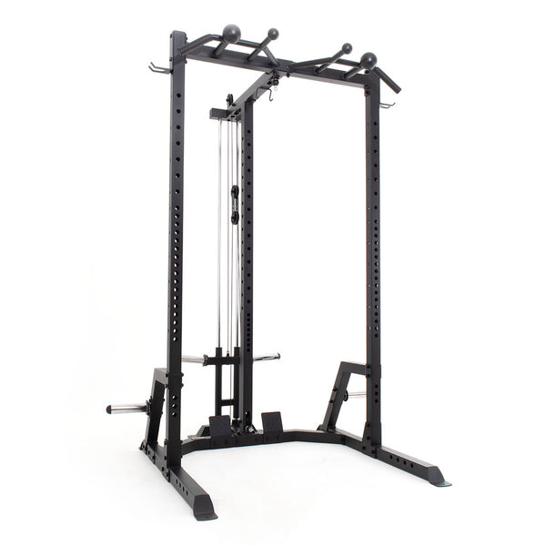 Half Power Rack With Plate Loaded Lateral Pull Down / Rower No attachments