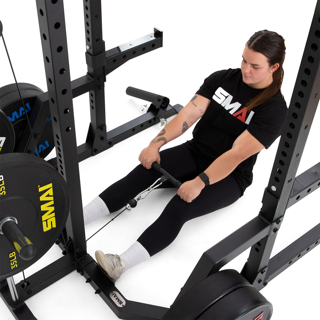 Half Power Rack with Lat Pull – SMAI USA