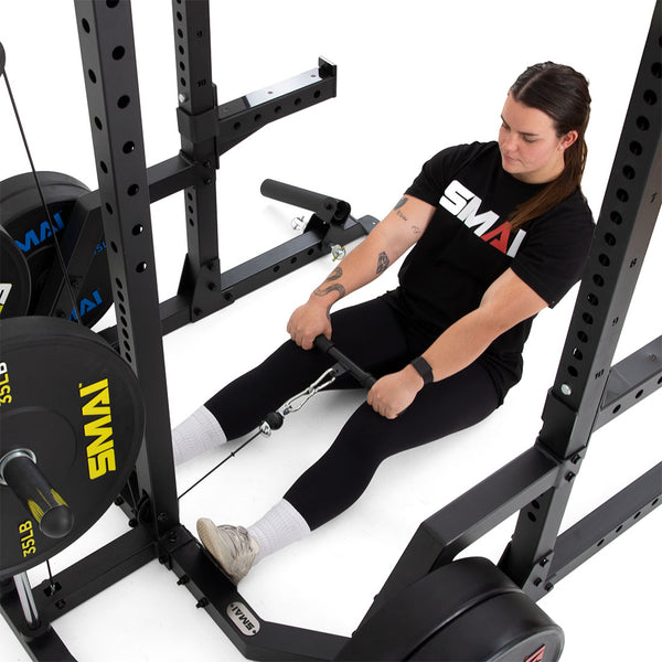 Using rowing attachment on Half Rack