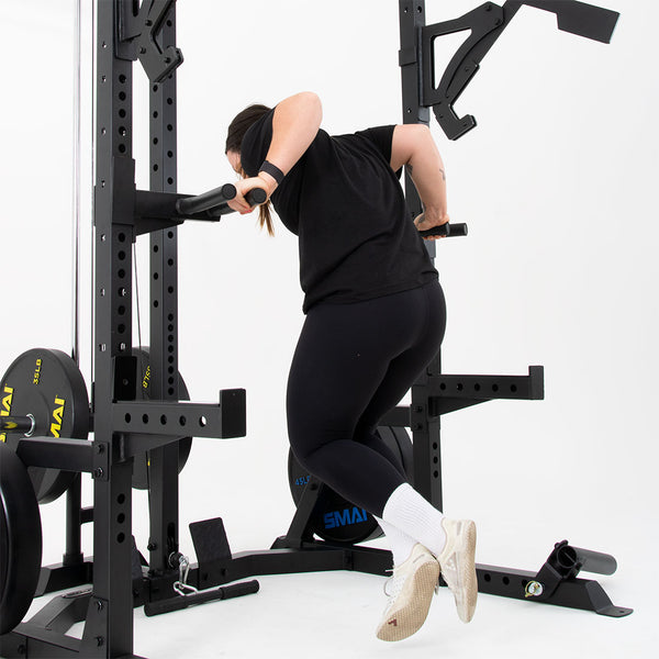 Using the Half Rack Dipping Arm attachment