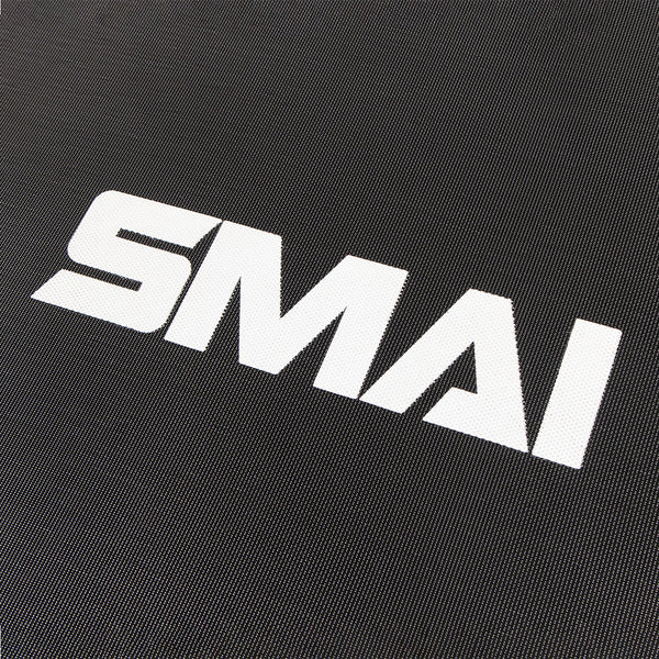 White bold "SMAI" letters appear on the textured black surface of the Rebounder Mini Trampoline 50" by SMAI USA.