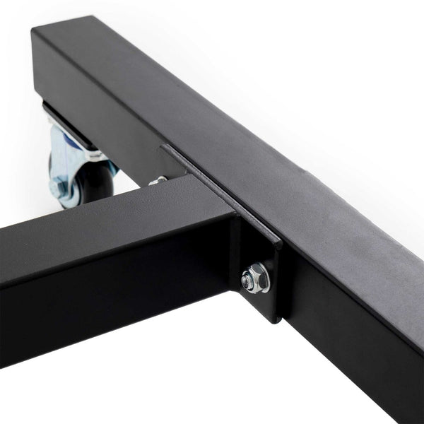Cross beam of Bumper Plate storage tree with caster wheels SMAI