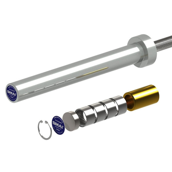 IWF Olympic Barbell (Bearing) - 20kg Diagram of how the Sleeve is constructed