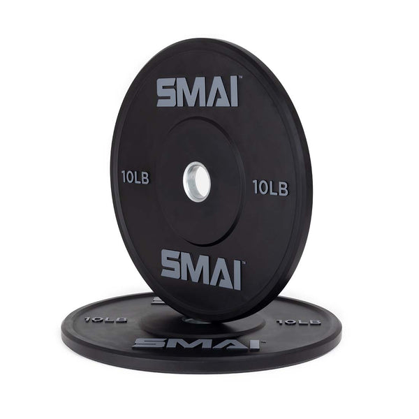 10lb Weight Lifting Plate Bumper Plate SMAI Pair Stacked