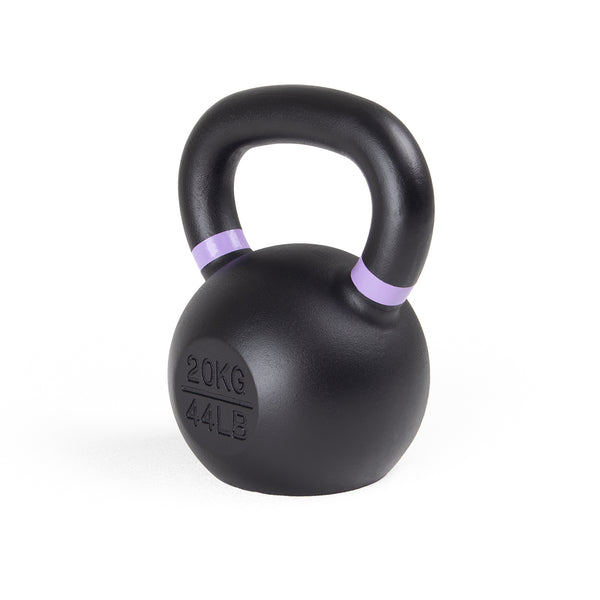 Cast Iron Kettlebell 44LB Purple Angle View