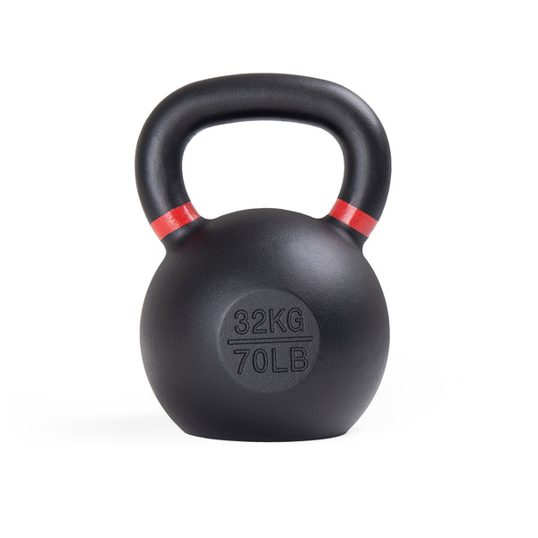 Cast Iron Kettlebell 70LB Red Front View