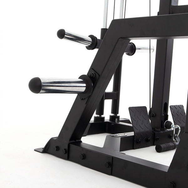 Half Power Rack With Plate Loaded Lateral Pull Down / Rower Storage sleeve