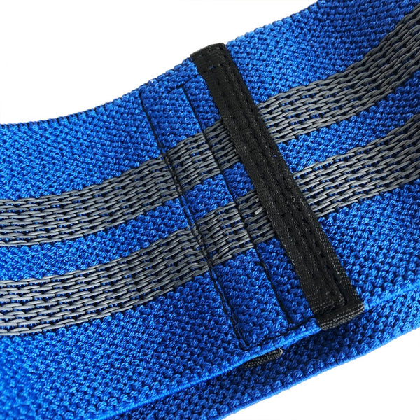 Knitted Mini Resistance Bands Close up inside blue