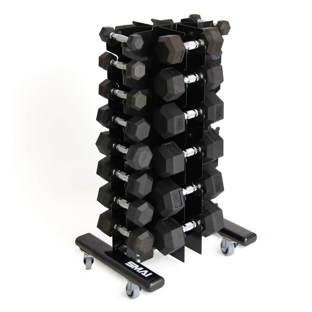 Dumbbell Vertical Rack with Wheels – SMAI USA