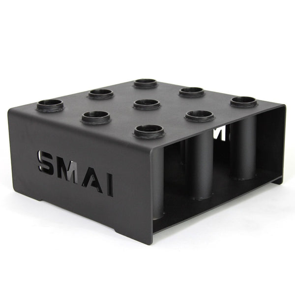 commercial 9 barbell holder front view