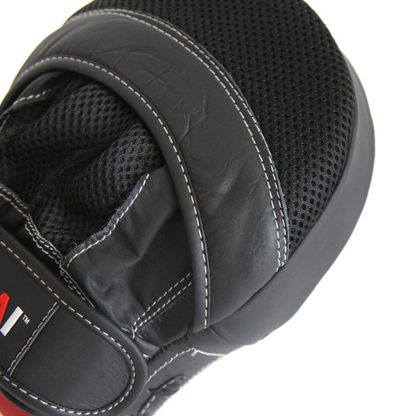 Elite85 Boxing Mitts Back View Close up Of Mesh