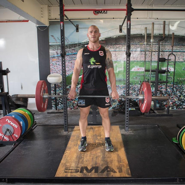 St George Illawarra Dragons Athlete using the SMAI IWF Olympic Barbell (Bearing) - 20kg